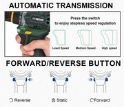 Boormachine - Mini Boormachine - Schroefmachine - Elektrische Boormachine - Elektrische Schroefmachine - 2x Accu - Met Koffer - Met Accessoires
