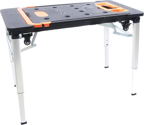 Multifunctionele Werkbank - 7-in-1 - Transport Trolley - Tot 250kg - 109x55 cm - Hoogte Verstelbaar - 4 Wielen - Opvouwbaar - Inklapbaar
