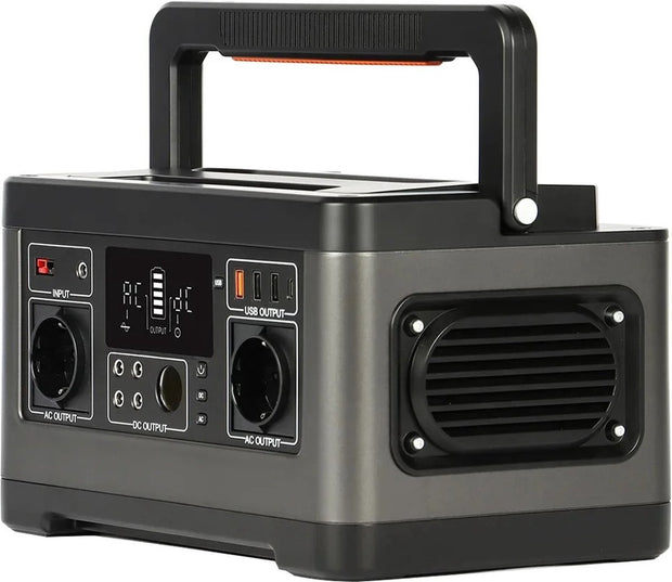 Draagbare Krachtcentrale - SOS Accu - Led Verlichting - Omvormer - Grijs - Fast Charge - 520Wh - Mini - lichtgewicht - 140400Mah