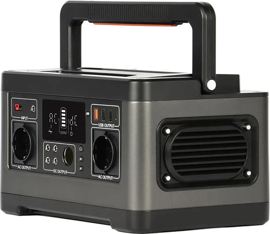 Portable Power Station - SOS Battery - LED Lighting - Inverter - Gray - Fast Charge - 520Wh - Mini - lightweight - 140400Mah