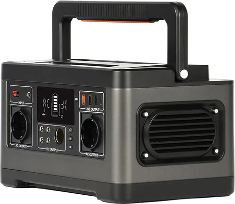 Draagbare Krachtcentrale - SOS Accu - Led Verlichting - Omvormer - Grijs - Fast Charge - 520Wh - Mini - lichtgewicht - 140400Mah