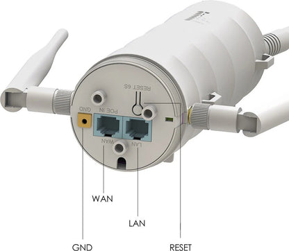 Wifi Versterker - Wifi Repeater - Wifi Extender - 1200Mbps - Dual Band 2.4G + 5GHz - 4 Externe Antennes - Weerbestendig