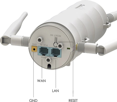 Wifi Versterker - Wifi Repeater - Wifi Extender - 1200Mbps - Dual Band 2.4G + 5GHz - 4 Externe Antennes - Weerbestendig