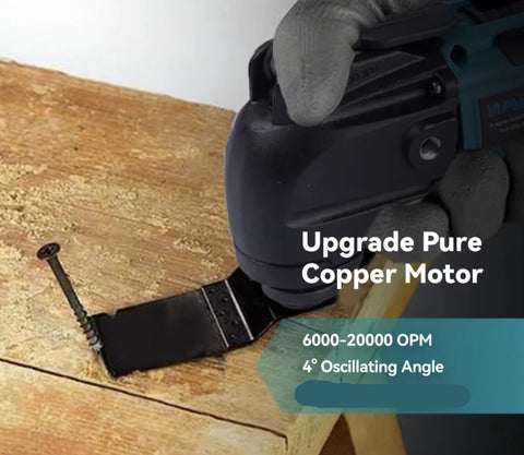 Multitool - Elektrische Multitool - Schuren - Zagen - Slijpen - Snijden - 6 Versnellingen - 2 Accu's