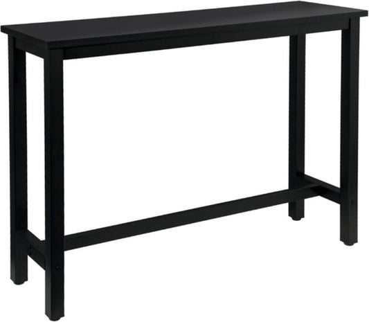 Bartafel deluxe - Rechthoekig - Bartafel voor Binnen - Metaal - Zwart - 140x40x100cm