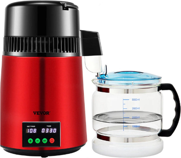 Water Filter - Water Filtration - Water Filter - Filter - Red - 4 Liter - 1L Per Hour - Touchscreen - 750W