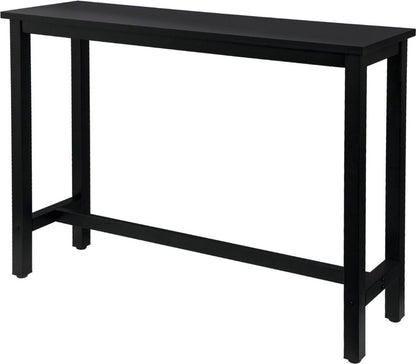 Bartafel - Met Voetensteun - Zwart - 140x40x100 cm - Voor Binnen/Buiten