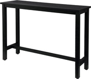 Bartafel - Keuken & Bartafel - Counter VOOR Koffie & Ontbijt - Eettafel Metalen Poten met Voetensteun - 120x40x100cm - Zwart