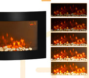 Elektrische Open Haard – Wandmontage - 1000W/200W met Afstandsbediening en Instelbare Vlammen - 89,2 x 13,5 x 48cm