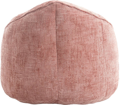 Zitzak Stoel met Voetensteun - Beanbag in Luxe Chenille Stof - Hoge Druk Schuimvulling - Ergonomisch Ontwerp - 89x88x76 cm - Roze