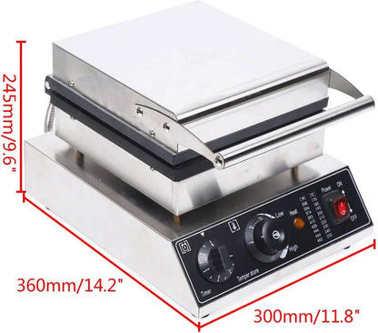 Professionele Wafelijzer - Wafelijzer - Wafelmaker - Elektrische Wafelijzer - Anti-Aanbaklaag - 1750W