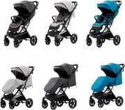Kinderwagen - Opvouwbaar - Zitten en liggen - Zonneklep - Lichtgewicht - Blauw