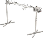 Speenvarkensgrill - Lamsgrill - 117 cm -  41 kg - Roestvrij Staal - Rotisserie Spit - Braadgrill - 42W -  Lamsgrill BBQ-grill - Grillwagen Barbecue - 8in - Hoogte verstelbare Grote - Piesgrill kalkoenvlees, ham