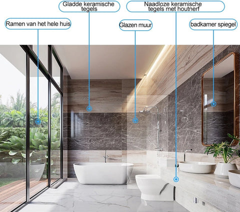 Robot raamreiniger - Dubbele Watersproeier - Slim Geheugen - Hoge Vacuümaanzuiging - Lasersensor - Robot voor het Reinigen van glas - App besturing