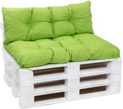 Kussenset - tuinpallet - groen - kussen tuinstoel - kussens tuinstoelen - kussens - buiten - tuin - zomer