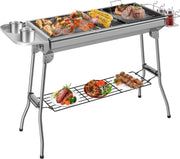 Bbq Houtskool – Houtskoolbarbecues - Opvouwbaar - RVS - 73 x 33 x 72 cm - Inclusief BBQ-gereedschap - Draagbaar