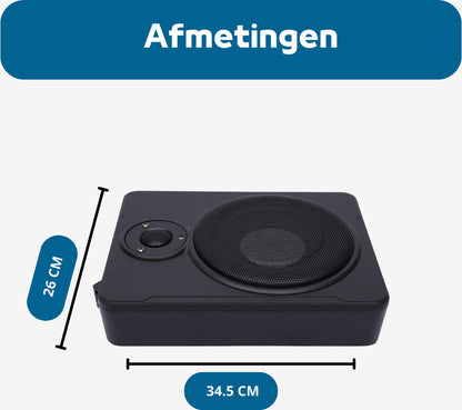Subwoofer Auto - Versterker Auto - Subwoofer met Kabel - Onder stoel subwoofer - 600W - Zwart