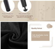 Eetkamerstoel - Set van 2 stoelen - Fluweel eetkamer stoel - Eettafel stoel - Fauteuil - Velvet - Zwarte Poot - Zwart