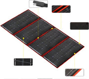 Opvouwbaar Zonnepaneel voor Powerbank, Telefoon, Survival - Noodpakket Denk Vooruit - Kamperen - Draadloos Elektriciteit - 100W