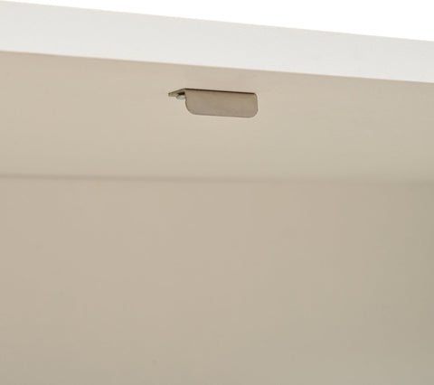 Dressoir - Wit - met 3 Deuren - Veel Opbergruimte - Kunstrotan Deuren en Metalen Handgrepen - is een Accentstuk in de Eetkamer - Woonkamer en Keuken