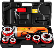 Elektrische Pijpinrijger - 2300W - Draadsnijden 1/2""-2"" - Verwisselbare Matrijzen - Krachtige Motor - Betrouwbaar & Draagbaar - Inclusief Buisklem - Koolborstels - Oliekan - Opbergdoos