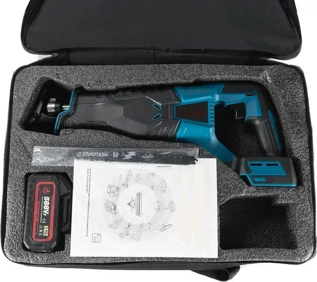 Reciprozaag Pro8 - Professioneel - Krachtig 3000W - Snelheid Variabel - Incl 2 Accu's - Lader - 4 Zaagbladen - 18V Compatibel - Opbergtas