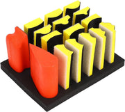 Profielslijpblok Dubbelzijdige contour- en Hoekschuurgrepen - Concaaf Convex Profielschuurgreep Pads Profielgrepen voor Handschuren