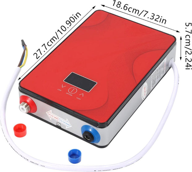 Doorstroomverwarmer - Doorstroomboiler – Doorstroom Boiler voor Douche - 6500W - Rood