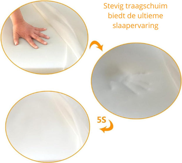 Luxe Orthopedisch Hondenkussen - XX-Large Memory Foam Hondenbed - 120x84x25cm - Verwijderbare/Wasbare Hoes - Grijs
