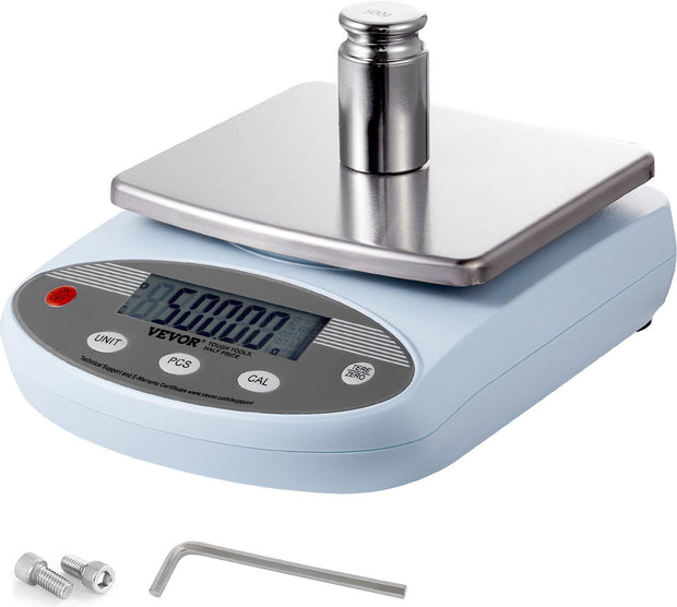 Laboratoriumweegschaal - Analytische Balans - 0,01g Nauwkeurigheid - LCD Scherm - Roestvrijstalen Bakje - Breed Toepassingsgebied voor Laboratoria - Juwelierszaken - Onderzoeksinstellingen