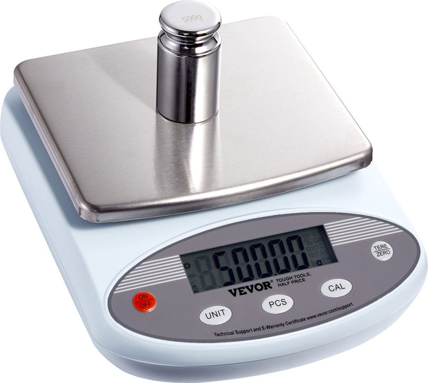 Laboratoriumweegschaal - Analytische Balans - 0,01g Nauwkeurigheid - LCD Scherm - Roestvrijstalen Bakje - Breed Toepassingsgebied voor Laboratoria - Juwelierszaken - Onderzoeksinstellingen