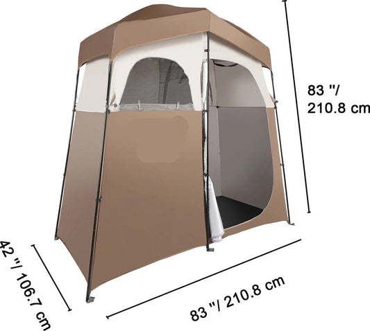 Douchetent - Campingdouche - Omkleedtent - Toilet tent - 2 Persoons Kleedkamer - Wc tent - Privacy tent met zakken - Omkleden - Badkamer