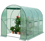 Serre van Folie - Kweekkas - Broeikas - 300x200x190 cm - Voor Alle Seizoenen - Met Deur en 6 Ramen - Groen