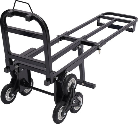 Trap Klimkar - Steekwagen - Transportkar - Draagbare Trap Klimmer - Voor Zware Voorwerpen - tot 150kg - Zwart