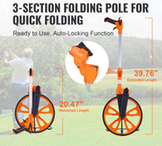 Meetwiel - Stratenmarkersgereedschap - Bouw - Meetgereedschap - Meten - Voor Timmerman - 12,5 Inch