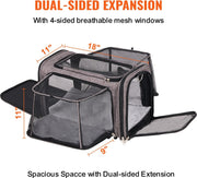 Reismand Kat en Hond - Huisdier Drager Trolley - Ademend Reistas met Telescopische Handgreep, Wielen en Schouderriem - Draagbare Rugzak - Draagtas Honden - Perfect voor Uitgaan en Reizen met Honden en Katten