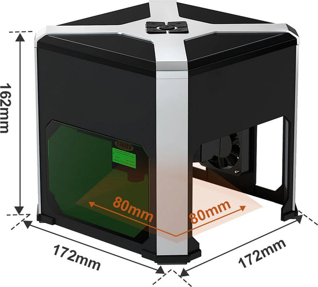 Laser Graveermachine - Laser Cutter Bluetooth Bestuurbaar - Graveermachine Makkelijk te Installeren - Zwart