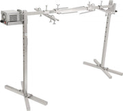 Speenvarkensgrill - Lamsgrill - 117 cm -  41 kg - Roestvrij Staal - Rotisserie Spit - Braadgrill - 42W -  Lamsgrill BBQ-grill - Grillwagen Barbecue - 8in - Hoogte verstelbare Grote - Piesgrill kalkoenvlees, ham