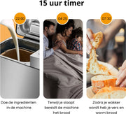 Broodmachine - Broodbakmachine - Brood Maker Machine - Brood Maker - Keukenmachine - 650W - 220V - Grijs