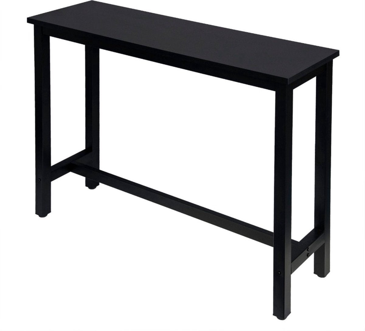 Bartafel - Met Voetensteun - Zwart - 140x40x100 cm - Voor Binnen/Buiten