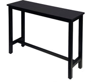 Bartafel - Keuken & Bartafel - Counter VOOR Koffie & Ontbijt - Eettafel Metalen Poten met Voetensteun - 120x40x100cm - Zwart