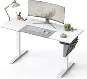 Verstelbaar bureau - In hoogte verstelbaar bureau elektrisch - bureau tafel - verstelbaar bureau elektrisch - , 60 x 140 x (72-120) cm - geheugenfunctie voor 4 hoogtes - voor thuiskantoor - werkkamer - Basiswit + duifgrijs.