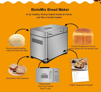 1Kg brood - 3 broodmaten - fruit- en notenmolen - 650W