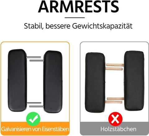 Folding massage table with wooden legs and height adjustment - Carrying bag and accessories - Cosmetic lounger