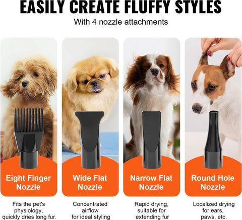 Dog Hair Dryer - Hair Dryer - Dog - 2000W - 55 Degrees