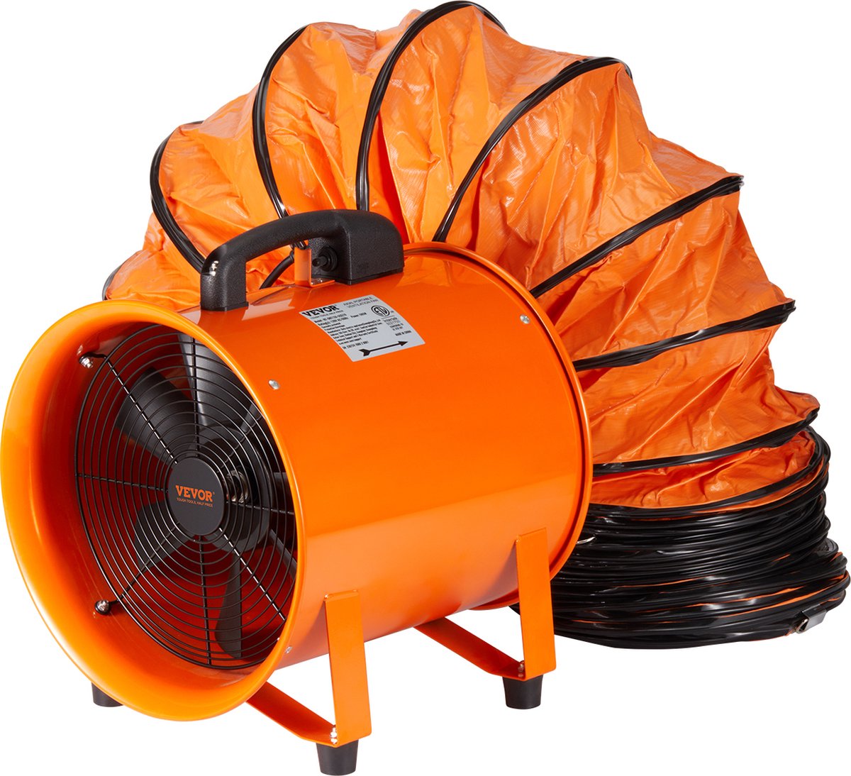 Bouwventilatoren - 145W AC - Axiaalventilator Met 10 M Slang - Bouwventilator Blower - 481 L/S - IndustriëLe Ventilator - Voor Magazijnen - Bouwplaatsen - Fabrieken - Kelders, Keukens