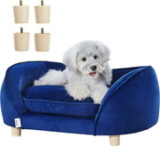 Hondensofa - Hondenmand - Hondenbank - Hondenzetel - Hondenbed - Op Poten - Blauw - Zacht Fluwelen - Gewicht 37 kg - 71 x 50,5 x 30 cm