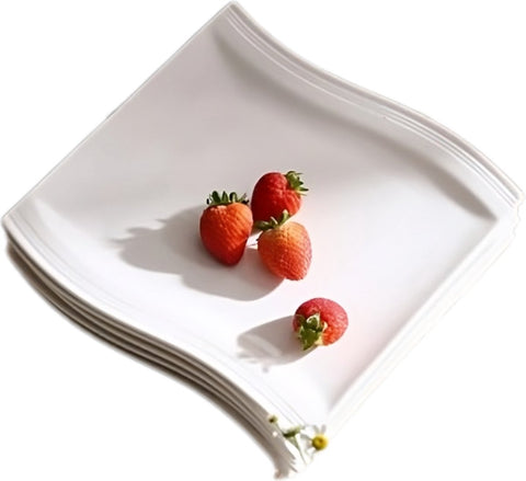 Dinnerware set - 12 persons - Porcelain - 12 pieces - Plate set 12 persons - Plate set 12 pieces - White