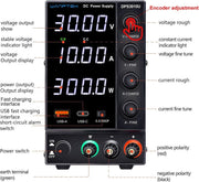 Wanptek - Voeding - Omvormer - Regelbare spanningsregelaar 30V - 10 - 300W - Wit display - Voor telefoonreparatie - Gereguleerde labtafel - DC-voedingen - Zwart