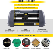 Vinyl Cutter - Cutting Plotter - Cutting Machine - Plotter Machine - 800mm per second - 14 Inch - Black